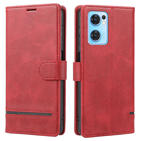 Handytasche Stand Schutzhülle Flip Leder Hülle SY1 für Oppo Reno7 SE 5G Rot