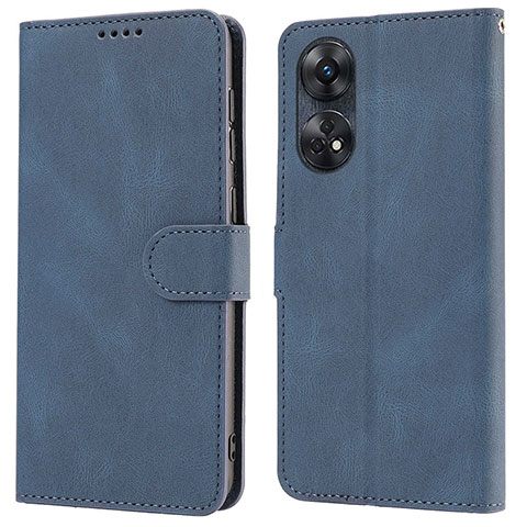 Handytasche Stand Schutzhülle Flip Leder Hülle SY1 für Oppo Reno8 T 4G Blau