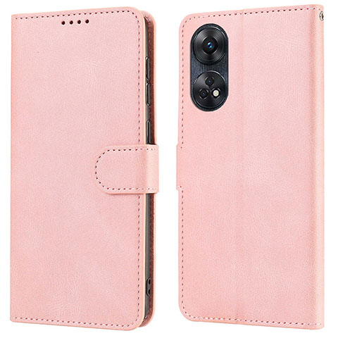 Handytasche Stand Schutzhülle Flip Leder Hülle SY1 für Oppo Reno8 T 4G Rosa