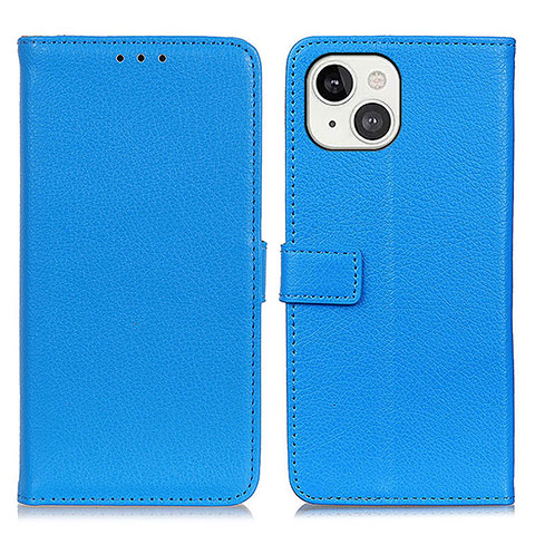 Handytasche Stand Schutzhülle Flip Leder Hülle T01 für Apple iPhone 13 Blau