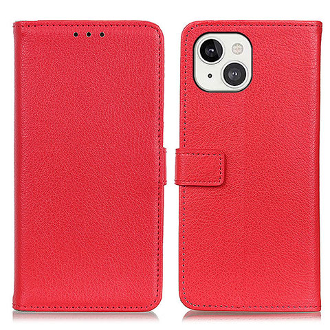 Handytasche Stand Schutzhülle Flip Leder Hülle T01 für Apple iPhone 13 Rot