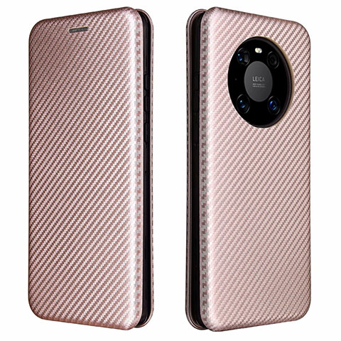 Handytasche Stand Schutzhülle Flip Leder Hülle T01 für Huawei Mate 40 Pro Rosegold