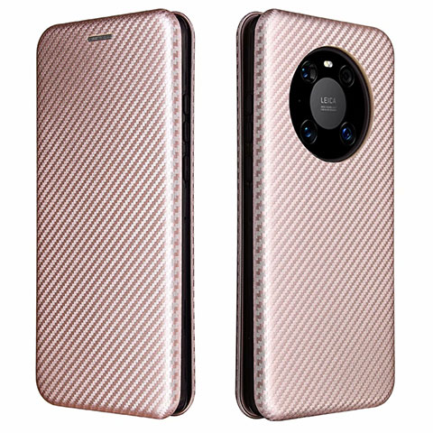 Handytasche Stand Schutzhülle Flip Leder Hülle T01 für Huawei Mate 40 Rosegold