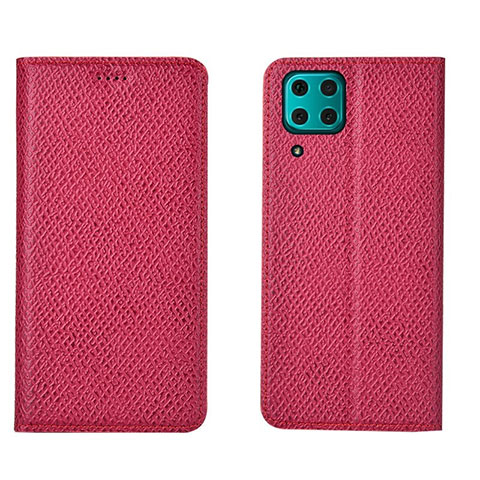 Handytasche Stand Schutzhülle Flip Leder Hülle T01 für Huawei Nova 6 SE Pink