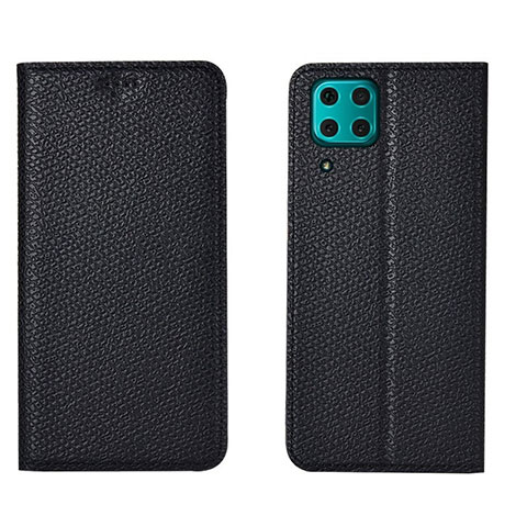 Handytasche Stand Schutzhülle Flip Leder Hülle T01 für Huawei Nova 6 SE Schwarz