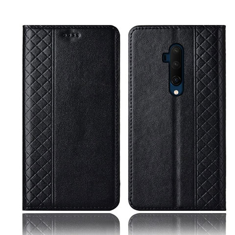 Handytasche Stand Schutzhülle Flip Leder Hülle T01 für OnePlus 7T Pro Schwarz