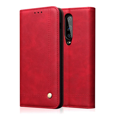 Handytasche Stand Schutzhülle Flip Leder Hülle T01 für OnePlus 8 Rot