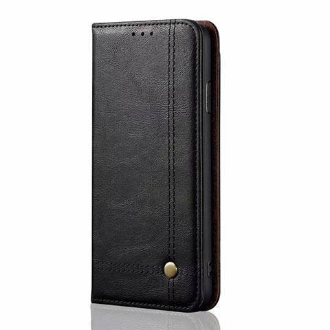 Handytasche Stand Schutzhülle Flip Leder Hülle T01 für Oppo F15 Schwarz