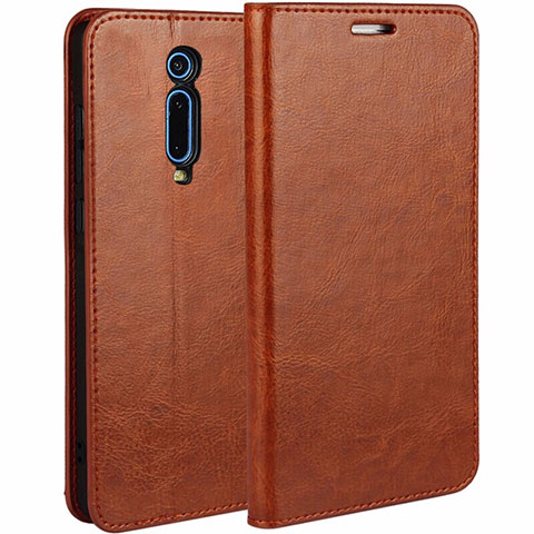 Handytasche Stand Schutzhülle Flip Leder Hülle T01 für Xiaomi Mi 9T Orange