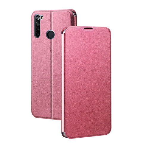 Handytasche Stand Schutzhülle Flip Leder Hülle T01 für Xiaomi Redmi Note 8 Rosa