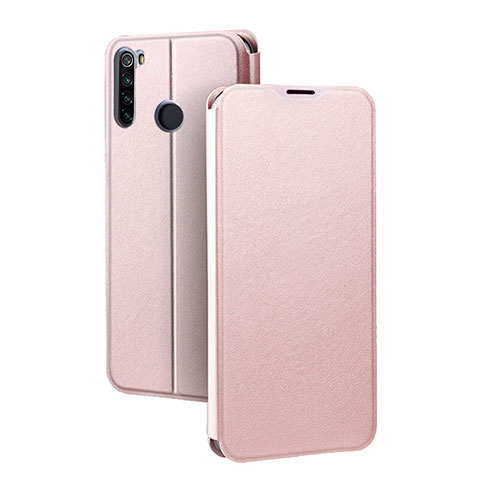 Handytasche Stand Schutzhülle Flip Leder Hülle T01 für Xiaomi Redmi Note 8 Rosegold