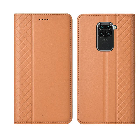 Handytasche Stand Schutzhülle Flip Leder Hülle T01 für Xiaomi Redmi Note 9 Orange