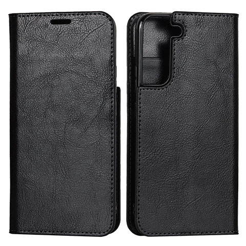 Handytasche Stand Schutzhülle Flip Leder Hülle T01D für Samsung Galaxy S22 Plus 5G Schwarz