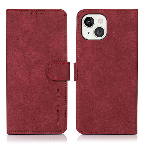 Handytasche Stand Schutzhülle Flip Leder Hülle T02 für Apple iPhone 13 Mini Rot