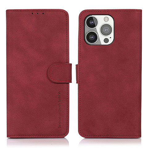 Handytasche Stand Schutzhülle Flip Leder Hülle T02 für Apple iPhone 14 Pro Rot