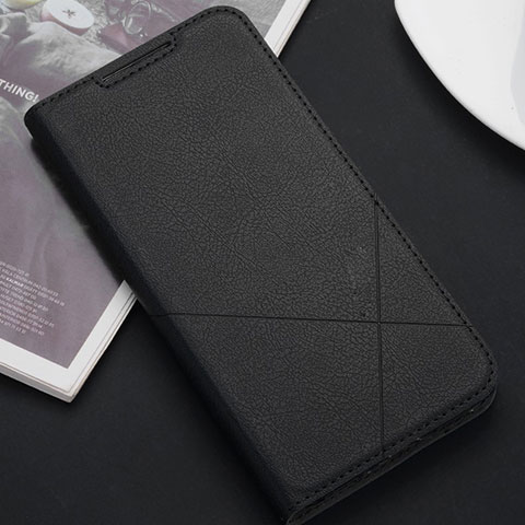 Handytasche Stand Schutzhülle Flip Leder Hülle T02 für Huawei Nova 5 Schwarz