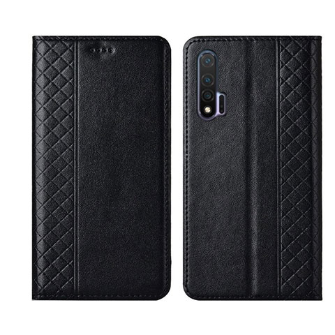 Handytasche Stand Schutzhülle Flip Leder Hülle T02 für Huawei Nova 6 5G Schwarz