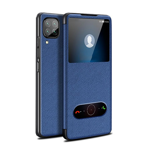 Handytasche Stand Schutzhülle Flip Leder Hülle T02 für Huawei Nova 6 SE Blau