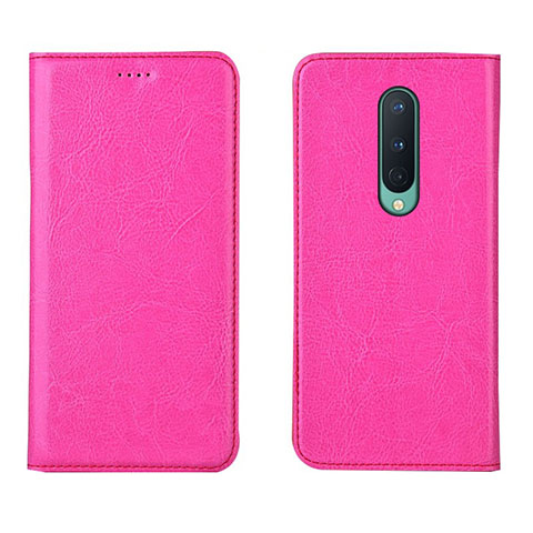 Handytasche Stand Schutzhülle Flip Leder Hülle T02 für OnePlus 8 Pink