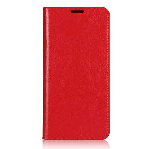 Handytasche Stand Schutzhülle Flip Leder Hülle T02 für Oppo F15 Rot