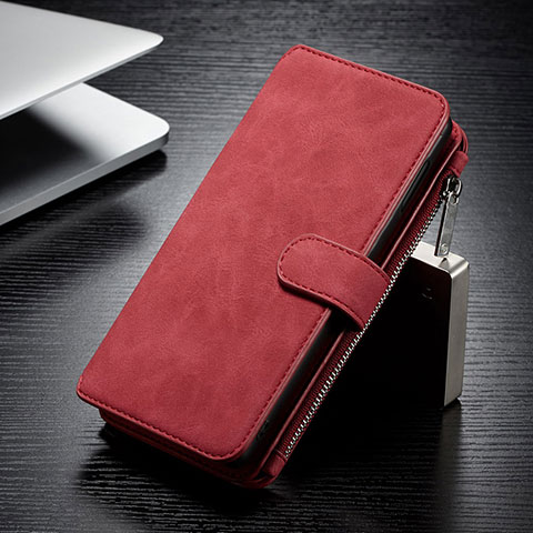 Handytasche Stand Schutzhülle Flip Leder Hülle T02 für Samsung Galaxy S10e Rot