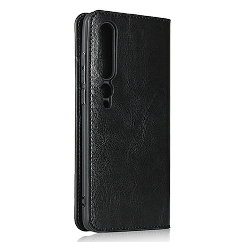 Handytasche Stand Schutzhülle Flip Leder Hülle T02 für Xiaomi Mi 10 Schwarz