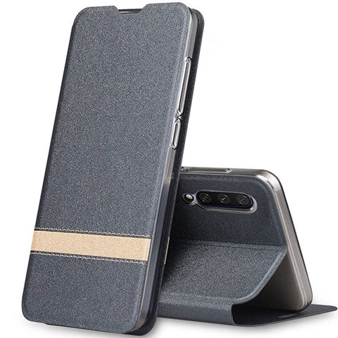 Handytasche Stand Schutzhülle Flip Leder Hülle T02 für Xiaomi Mi A3 Dunkelgrau