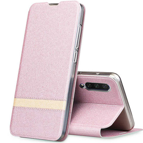 Handytasche Stand Schutzhülle Flip Leder Hülle T02 für Xiaomi Mi A3 Rosegold