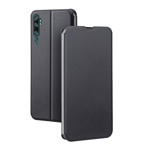 Handytasche Stand Schutzhülle Flip Leder Hülle T02 für Xiaomi Mi Note 10 Pro Schwarz