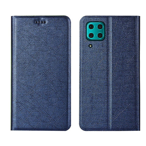 Handytasche Stand Schutzhülle Flip Leder Hülle T03 für Huawei Nova 6 SE Blau