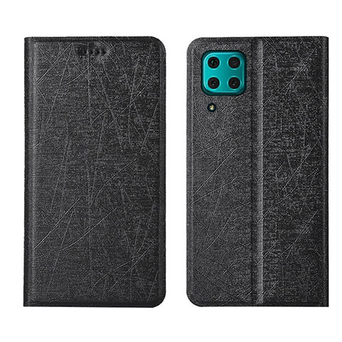 Handytasche Stand Schutzhülle Flip Leder Hülle T03 für Huawei Nova 6 SE Schwarz