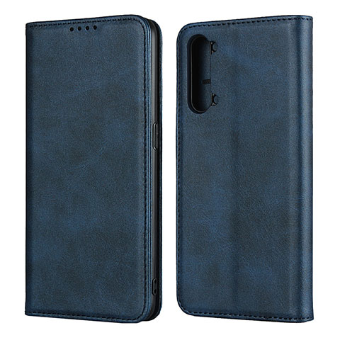 Handytasche Stand Schutzhülle Flip Leder Hülle T03 für Oppo A91 Blau