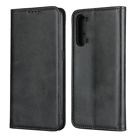 Handytasche Stand Schutzhülle Flip Leder Hülle T03 für Oppo A91 Schwarz