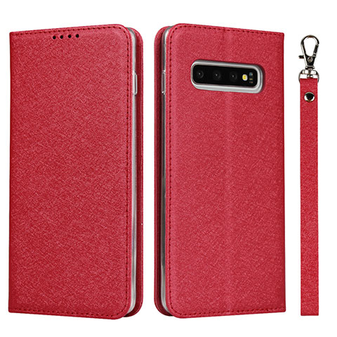 Handytasche Stand Schutzhülle Flip Leder Hülle T03 für Samsung Galaxy S10 5G Rot