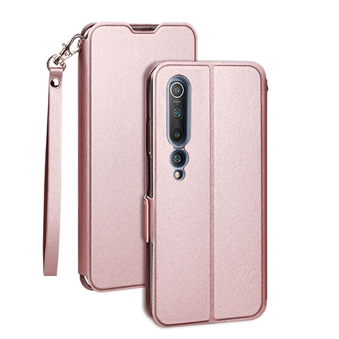 Handytasche Stand Schutzhülle Flip Leder Hülle T03 für Xiaomi Mi 10 Rosegold