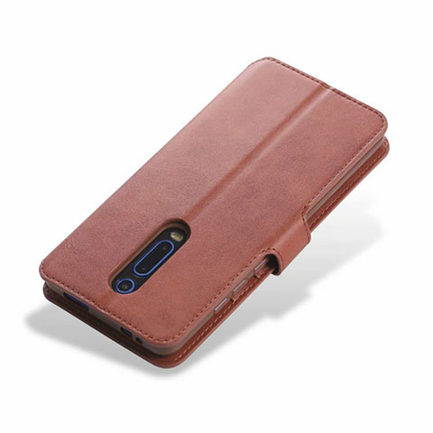 Handytasche Stand Schutzhülle Flip Leder Hülle T03 für Xiaomi Mi 9T Braun