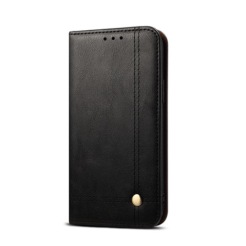 Handytasche Stand Schutzhülle Flip Leder Hülle T03 für Xiaomi Redmi 9AT Schwarz