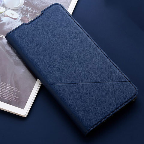 Handytasche Stand Schutzhülle Flip Leder Hülle T03 für Xiaomi Redmi Note 8 (2021) Blau