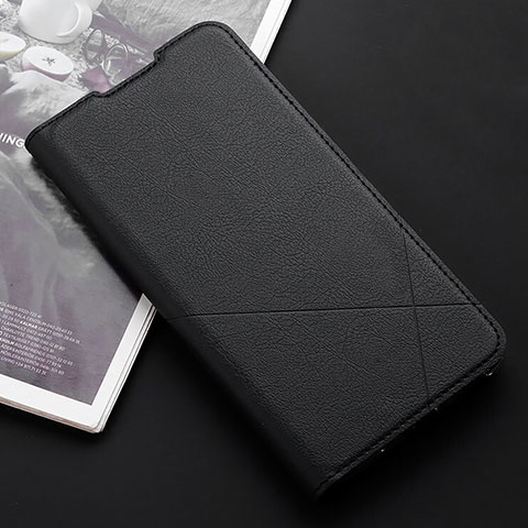 Handytasche Stand Schutzhülle Flip Leder Hülle T03 für Xiaomi Redmi Note 8T Schwarz