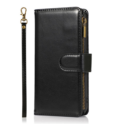 Handytasche Stand Schutzhülle Flip Leder Hülle T04 für Apple iPhone 12 Schwarz