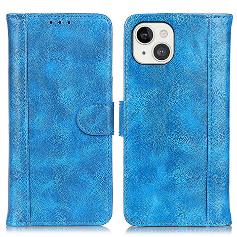 Handytasche Stand Schutzhülle Flip Leder Hülle T04 für Apple iPhone 13 Blau