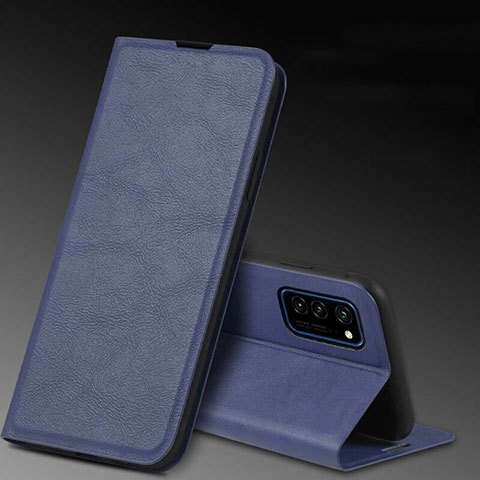 Handytasche Stand Schutzhülle Flip Leder Hülle T04 für Huawei Honor View 30 5G Blau
