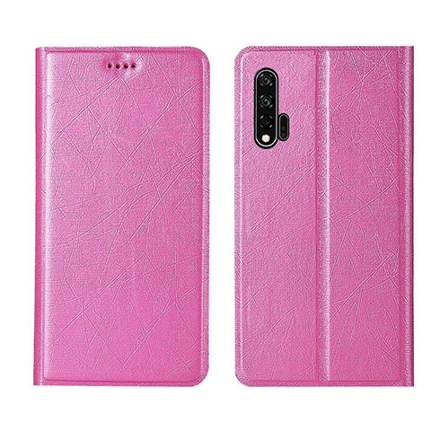 Handytasche Stand Schutzhülle Flip Leder Hülle T04 für Huawei Nova 6 Rosa