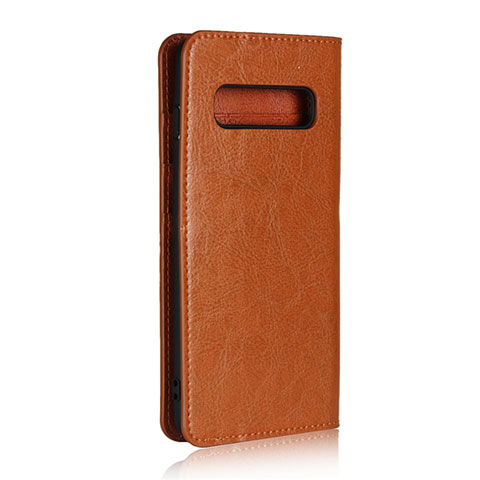 Handytasche Stand Schutzhülle Flip Leder Hülle T04 für Samsung Galaxy S10 5G Orange