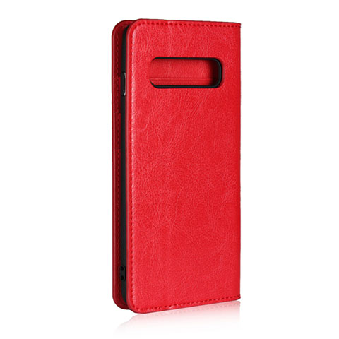 Handytasche Stand Schutzhülle Flip Leder Hülle T04 für Samsung Galaxy S10 5G Rot