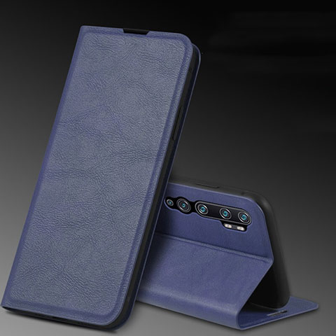 Handytasche Stand Schutzhülle Flip Leder Hülle T04 für Xiaomi Mi Note 10 Blau