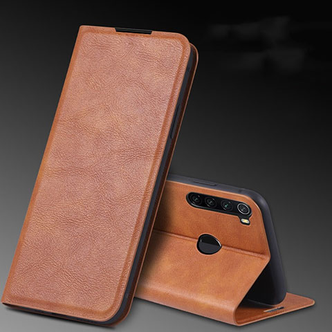 Handytasche Stand Schutzhülle Flip Leder Hülle T04 für Xiaomi Redmi Note 8 Orange