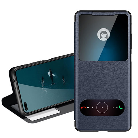 Handytasche Stand Schutzhülle Flip Leder Hülle T05 für Huawei Honor V30 Pro 5G Blau