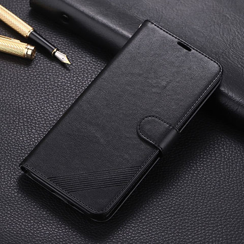 Handytasche Stand Schutzhülle Flip Leder Hülle T05 für Huawei Nova 5i Schwarz