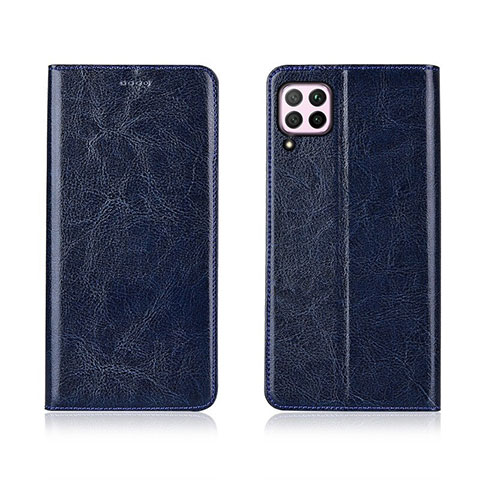 Handytasche Stand Schutzhülle Flip Leder Hülle T05 für Huawei Nova 6 SE Blau